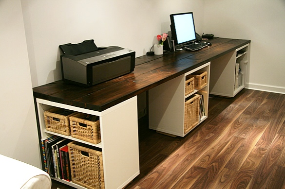 wood computer desk plans